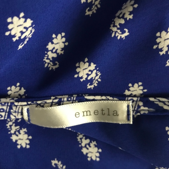 Emetla Blue and White Floral Tank Dress Medium - Picture 7 of 8